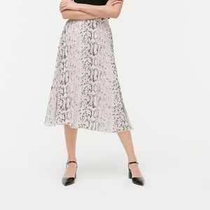 J. Crew Leopard Print Pleated Skirt
